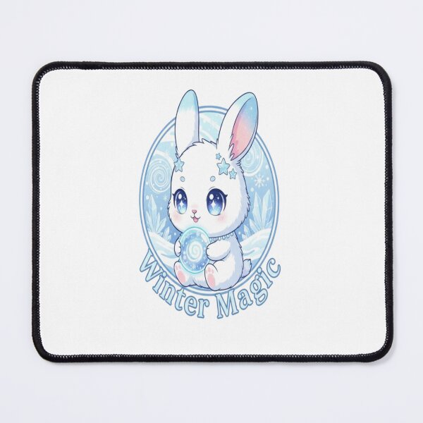 Item preview, Winter Magic Kawaii Snow Rabbit Emblem – Chibi Frost Charm Badge designed and sold by Imaginarium of Chaos falcon88 .