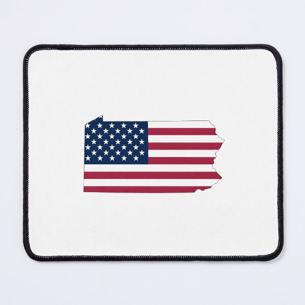 Item preview, Pennsylvania Stars & Stripes State Silhouette – Distressed Americana designed and sold by Paper Drip.