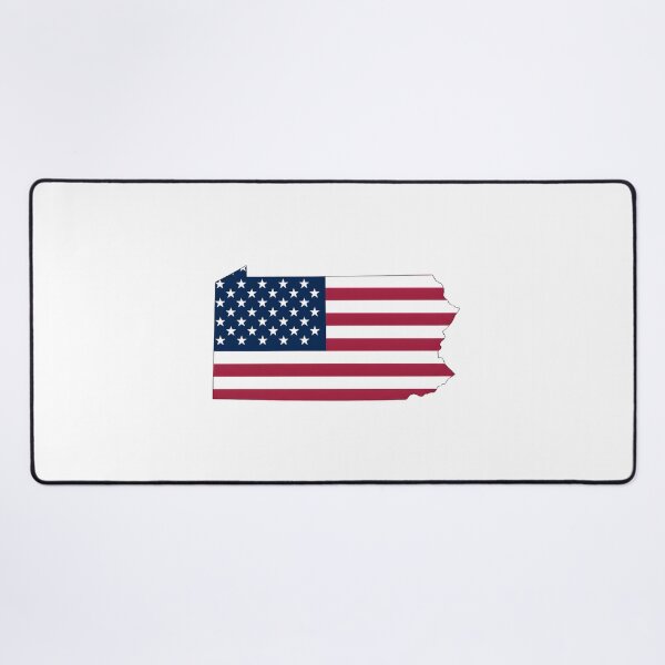 Item preview, Pennsylvania Stars & Stripes State Silhouette – Distressed Americana designed and sold by Paper Drip.