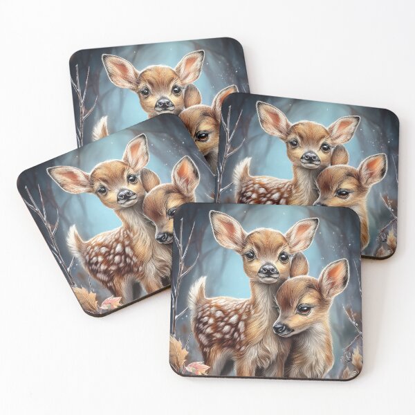 Item preview, Two Roe Deer in Forest designed and sold by PetsArt.