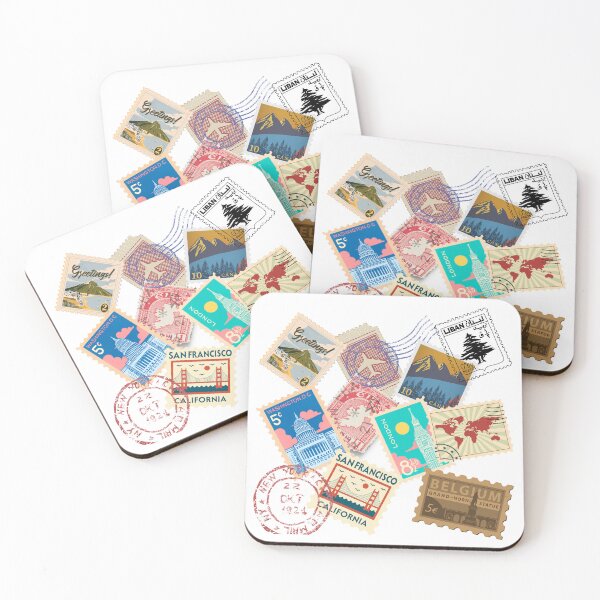 Item preview, Around the World - stamps version designed and sold by TrisselShop.