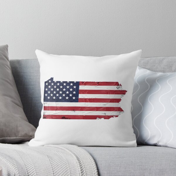 Item preview, Pennsylvania Stars & Stripes State Silhouette – Distressed Americana designed and sold by Paper Drip.