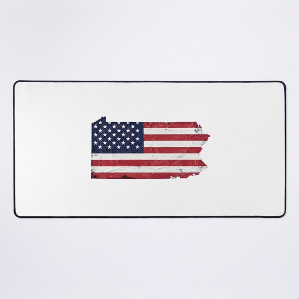 Item preview, Pennsylvania Stars & Stripes State Silhouette – Distressed Americana designed and sold by Paper Drip.