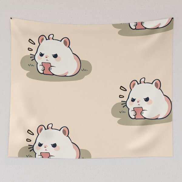 Item preview, Hamster Checking Messages designed and sold by TheHamsterArt.