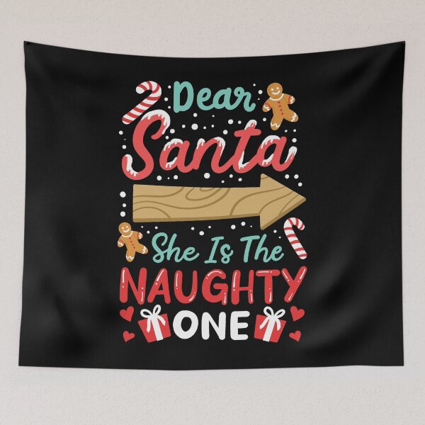 Item preview, Dear Santa She Is The Naughty One Sibling Funny Christmas designed and sold by ChaaiTee.