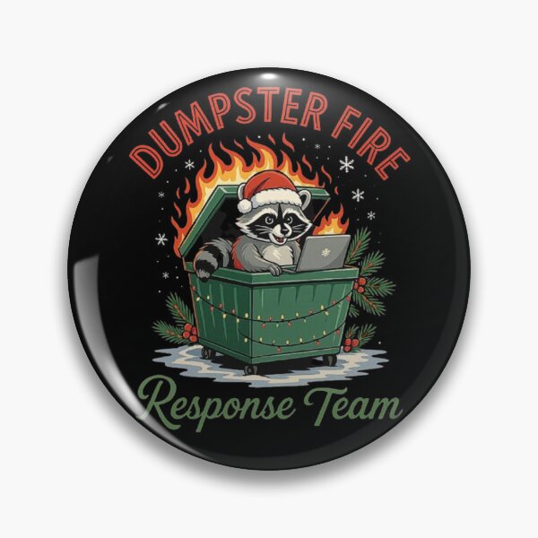 Item preview, Dumpster Fire Christmas Raccoon Meme Response Team Design designed and sold by love3617.