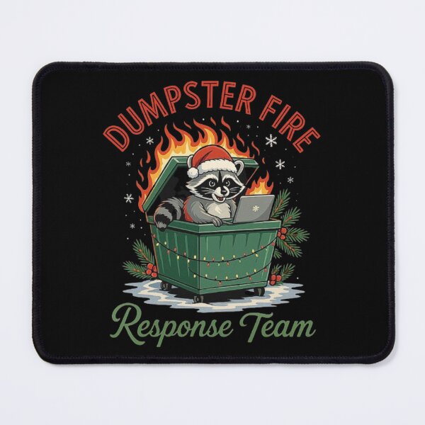 Item preview, Dumpster Fire Christmas Raccoon Meme Response Team Design designed and sold by love3617.
