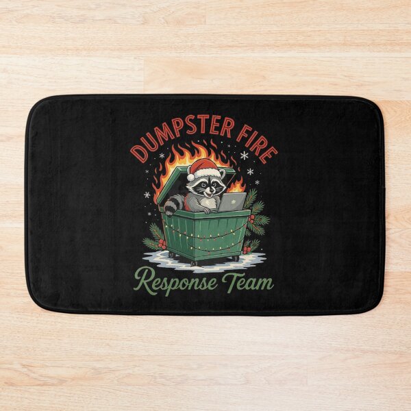 Item preview, Dumpster Fire Christmas Raccoon Meme Response Team Design designed and sold by love3617.