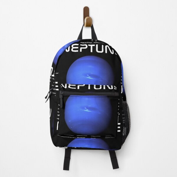 Item preview, Neptune Solar System Nasa Picture and Stats Card Astronomy Space Science Teacher White Text designed and sold by MathWare MathClips.