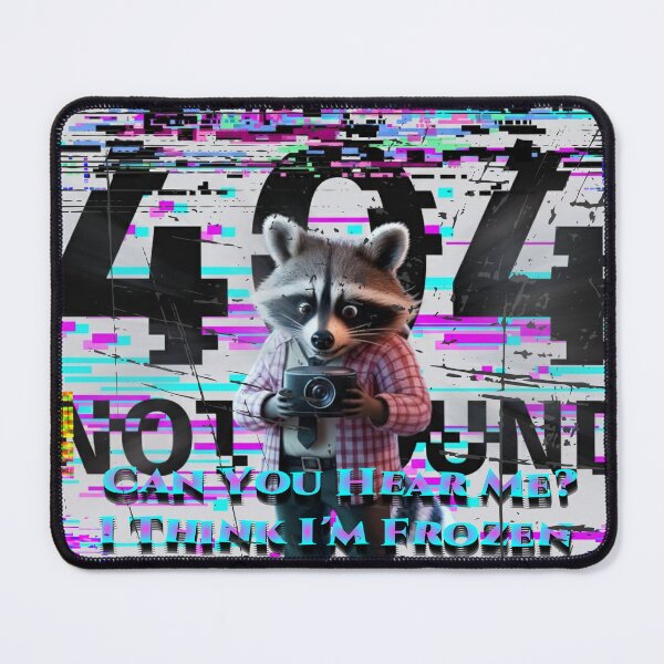 Item preview, Can You Hear Me I Think I'm Frozen T-Shirt - Glitchy WFH Raccoon 404 Error, Edgy Zoom Call Humor designed and sold by Searching ideas.