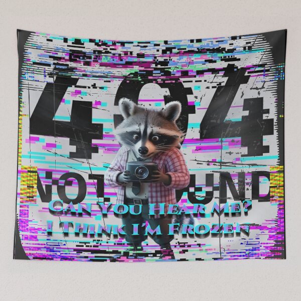 Item preview, Can You Hear Me I Think I'm Frozen T-Shirt - Glitchy WFH Raccoon 404 Error, Edgy Zoom Call Humor designed and sold by Searching ideas.