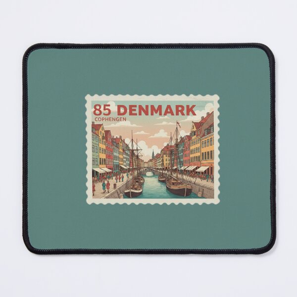 Item preview, Denmark Copenhagen Vintage Stamp Style - Nyhavn Harbor designed and sold by Dekis-Vareity7.