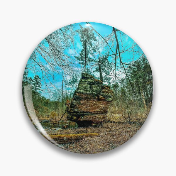 Item preview, Winter scene - Rocky Arbor, rock formation, Wisconsin Forest Photography Print designed and sold by aadventures.