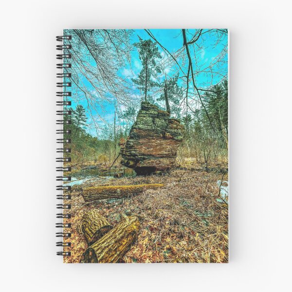 Item preview, Winter scene - Rocky Arbor, rock formation, Wisconsin Forest Photography Print designed and sold by aadventures.