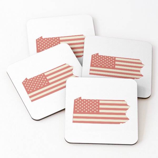 Item preview, Pennsylvania USA Flag Silhouette – Stars and Stripes State Outline designed and sold by Paper Drip.