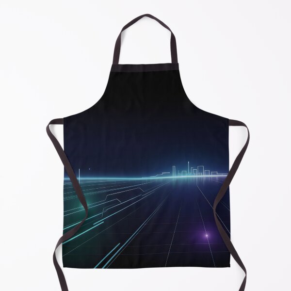 Item preview, AI ASMR Neon City Grid Futuristic Digital Horizon Design designed and sold by SplashTastic.