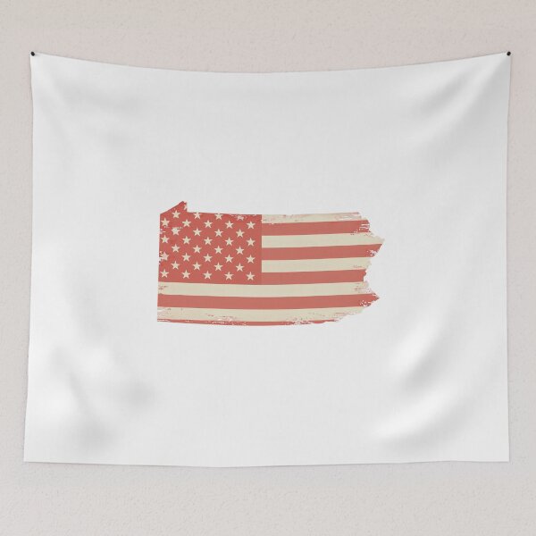 Item preview, Pennsylvania USA Flag Silhouette – Stars and Stripes State Outline designed and sold by Paper Drip.
