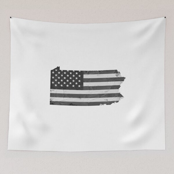 Item preview, Pennsylvania State Stars & Stripes Silhouette – Black and White designed and sold by Paper Drip.
