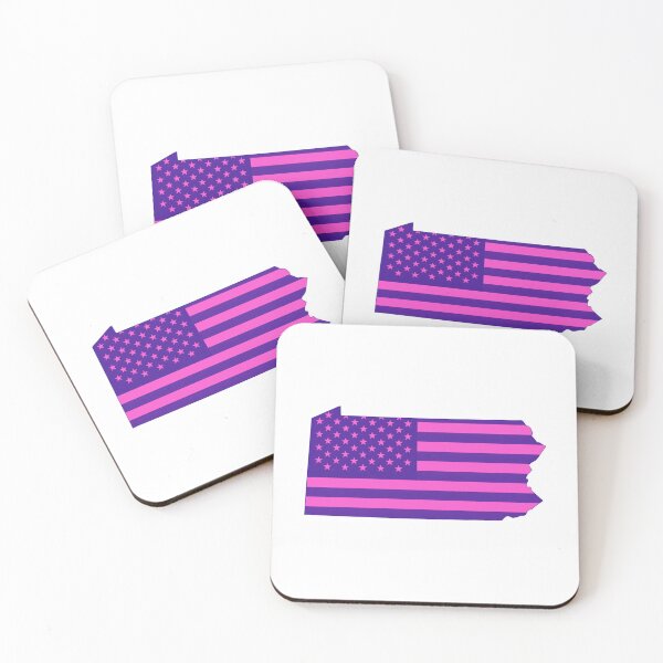 Item preview, Pennsylvania Pop Pink State Flag – Modern Fun Colors designed and sold by Paper Drip.