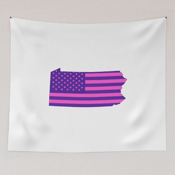 Item preview, Pennsylvania Pop Pink State Flag – Modern Fun Colors designed and sold by Paper Drip.