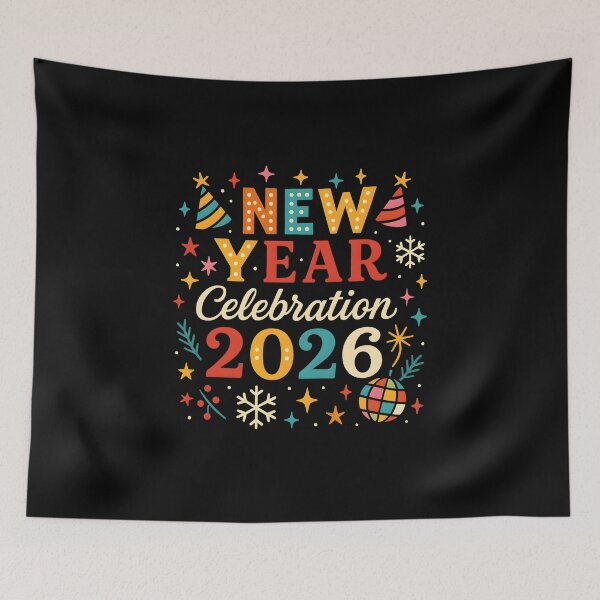 Item preview, Festive New Year Shirt New Year Celebration 2026, NYE party gift, colorful countdown graphic tee designed and sold by saloui.