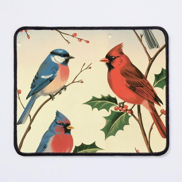 Item preview, Winter Birds on Holly Berries designed and sold by LinaValearte.