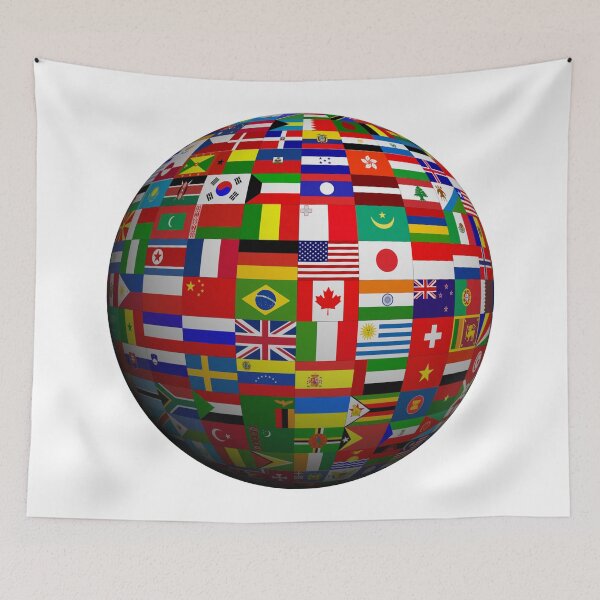 Item preview, Flags Of The World Round Globe designed and sold by ELK20.