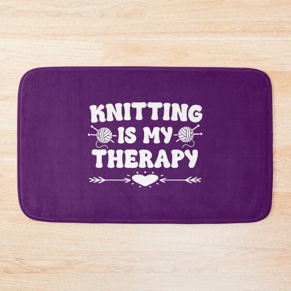 Item preview, Knitting Is My Therapy. Funny Knitting Quote. Yarn Lover. Knitter designed and sold by DesignHouse07.