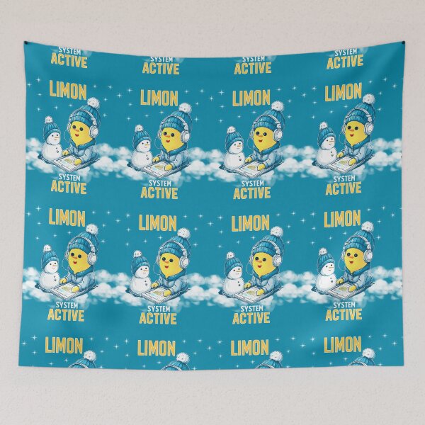 Item preview, Limon System Active - Cyber Lemon Winter Print designed and sold by Felia001.