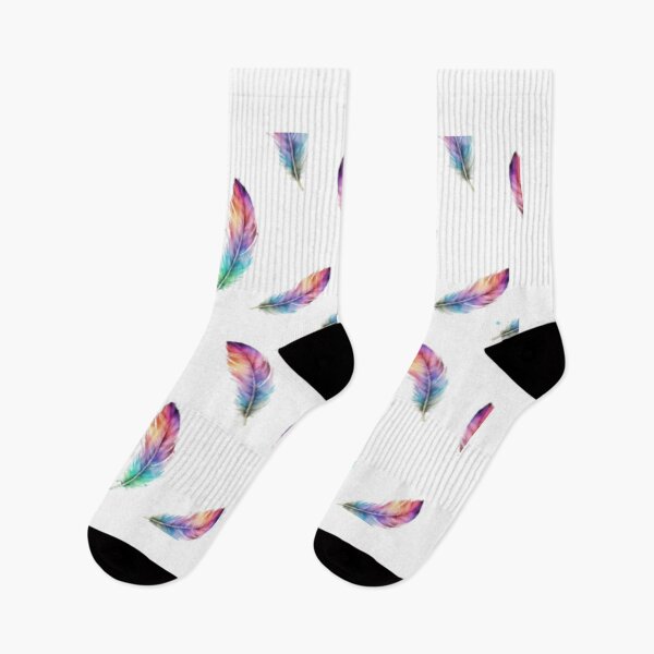 Item preview, Vibrant Watercolor Feather All-Over Print designed and sold by artbywafa2025.