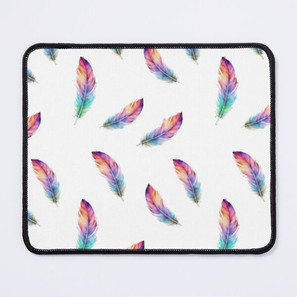 Item preview, Vibrant Watercolor Feather All-Over Print designed and sold by artbywafa2025.