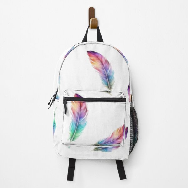 Item preview, Vibrant Watercolor Feather All-Over Print designed and sold by artbywafa2025.