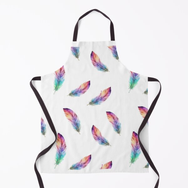 Item preview, Vibrant Watercolor Feather All-Over Print designed and sold by artbywafa2025.