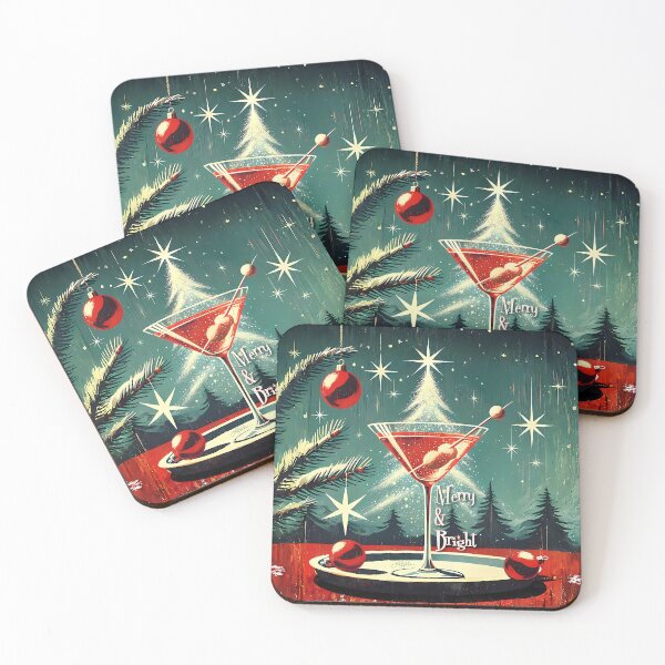 Item preview, Merry & Bright Snow Flurry Christmas Tree Cranberry Martini designed and sold by Lee Hiller Designs.