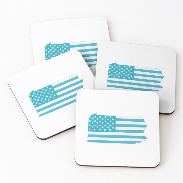 Item preview, Pennsylvania USA Flag Silhouette – Stars and Stripes State Outline designed and sold by Paper Drip.