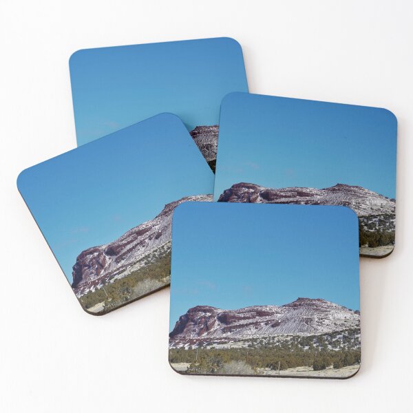 Item preview, Winter scene - Snow-Capped Desert Peak – Southwestern Landscape Photography Print designed and sold by aadventures.