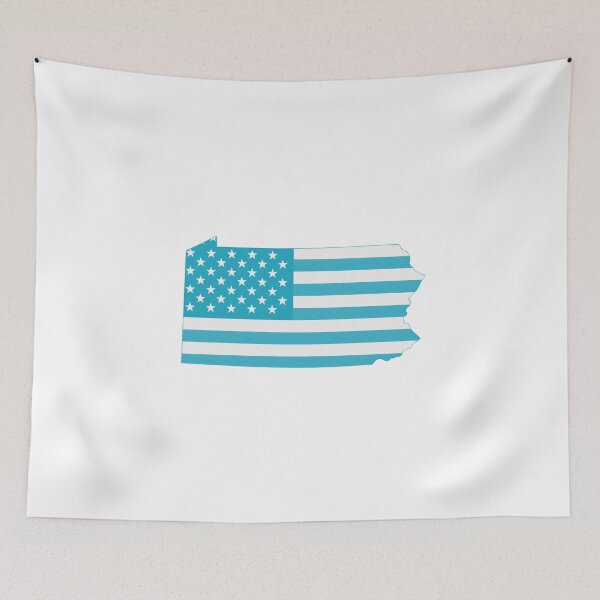 Item preview, Pennsylvania USA Flag Silhouette – Stars and Stripes State Outline designed and sold by Paper Drip.