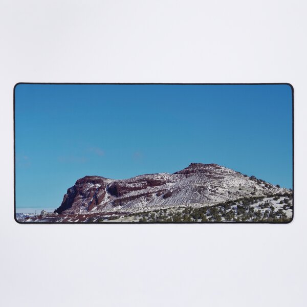 Item preview, Winter scene - Snow-Capped Desert Peak – Southwestern Landscape Photography Print designed and sold by aadventures.
