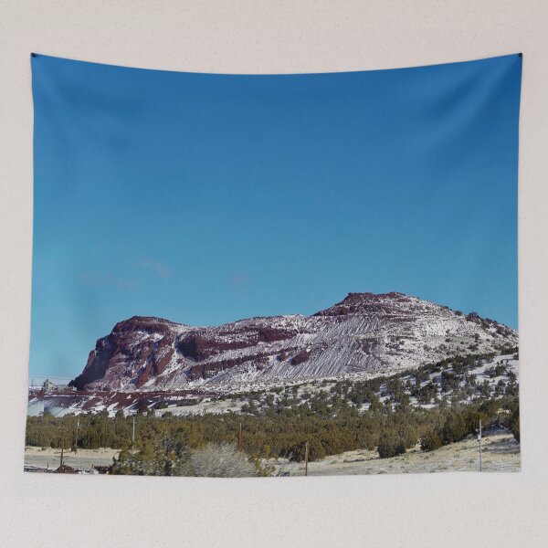 Item preview, Winter scene - Snow-Capped Desert Peak – Southwestern Landscape Photography Print designed and sold by aadventures.