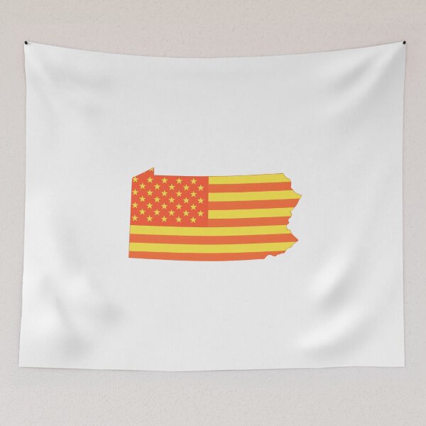 Item preview, Pennsylvania USA Flag Silhouette – Stars and Stripes State Outline designed and sold by Paper Drip.