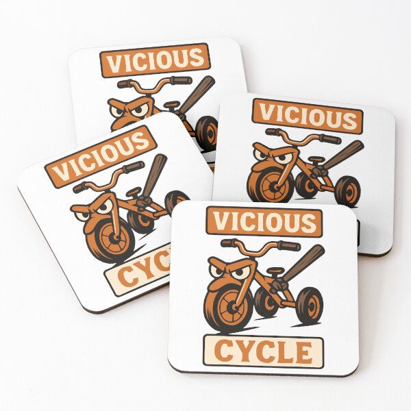 Item preview, Vicious Cycle Angry Tricycle Cartoon Design designed and sold by TeeTimeTreasure.