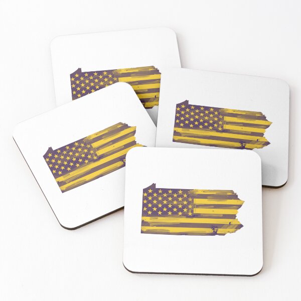 Item preview, Pennsylvania USA Flag Silhouette – Stars and Stripes State Outline designed and sold by Paper Drip.