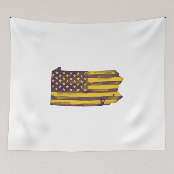 Item preview, Pennsylvania USA Flag Silhouette – Stars and Stripes State Outline designed and sold by Paper Drip.