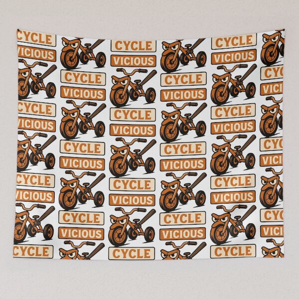 Item preview, Vicious Cycle Angry Tricycle Cartoon Design designed and sold by TeeTimeTreasure.