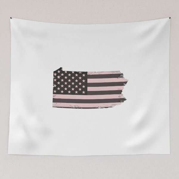 Item preview, Pennsylvania USA Flag Silhouette – Stars and Stripes State Outline designed and sold by Paper Drip.
