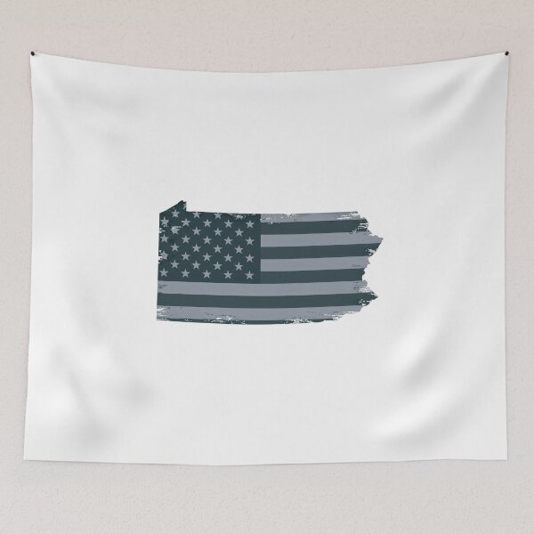 Item preview, Pennsylvania USA Flag Silhouette – Stars and Stripes State Outline designed and sold by Paper Drip.