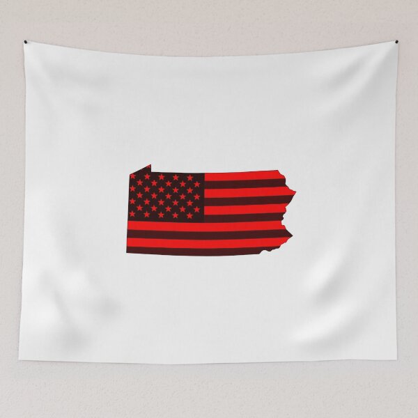 Item preview, Pennsylvania USA Flag Silhouette – Stars and Stripes State Outline designed and sold by Paper Drip.