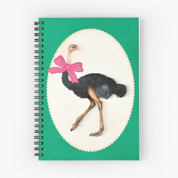 Item preview, Vintage Ostrich with Pink Bow – Quirky Animal Art for Prints & Decor designed and sold by Studio Dotsch.