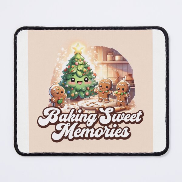 Item preview, Kawaii Christmas Tree & Gingerbread Baking Cookies – Cute Cozy Holiday Illustration designed and sold by SmartyWonders.