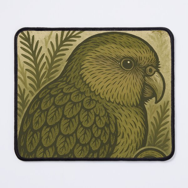 Item preview, Kākāpō among Ferns – Vintage Kiwiana Print designed and sold by MvuuStudio.